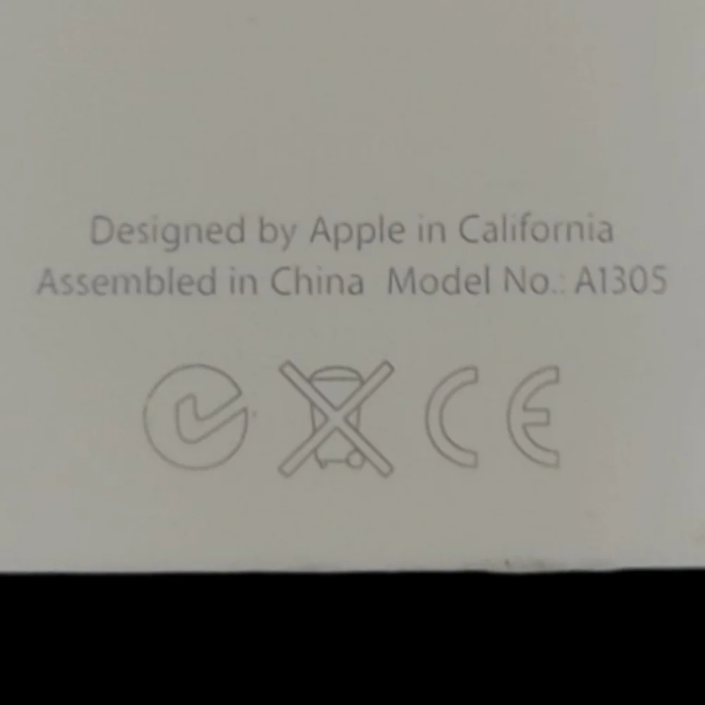 White Apple Mini DisplayPort to DVI Adapter Model#A1305